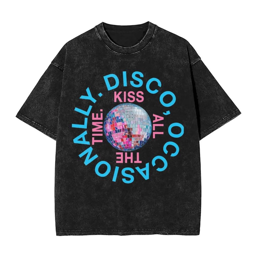 Y2k Streetwear Harrys Styles Φίλα Πάντα Ντισκο περιστασιακά Μπλουζάκι Πλυμένα Βαμβακερά Μπλουζάκια Άνοιγμα για Άνδρες Γυναίκες T-shirts