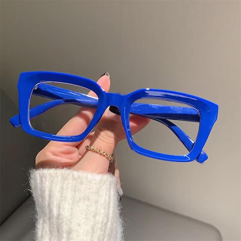 Fashion Square Glasses for Women Classic Blue Light Blocking Men Daily Life Stylish Brand Designer Eyewear