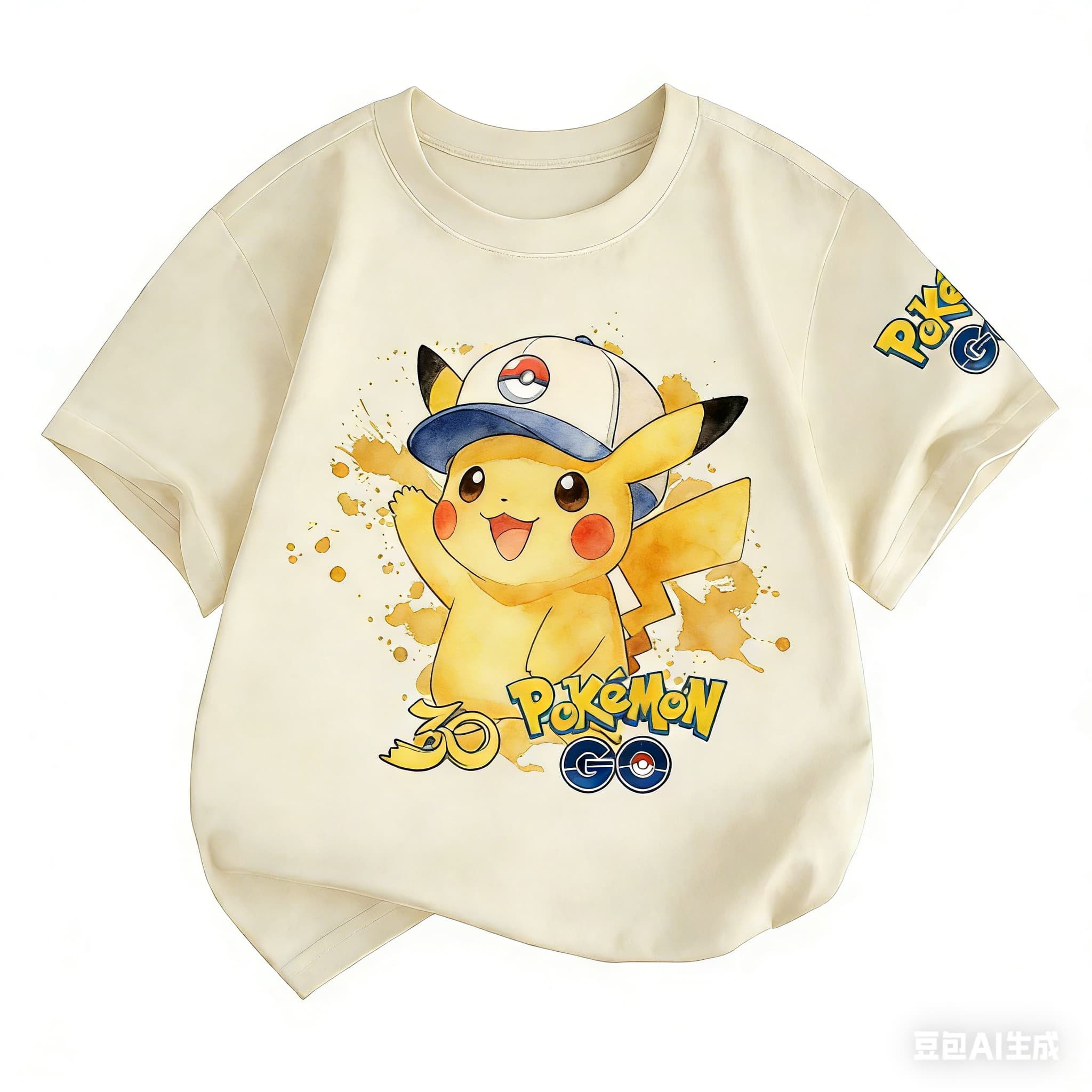 2026 Pokémon Pikachu Parent-Child Short Sleeve T-Shirt Boys and Girls Parent-Child 100