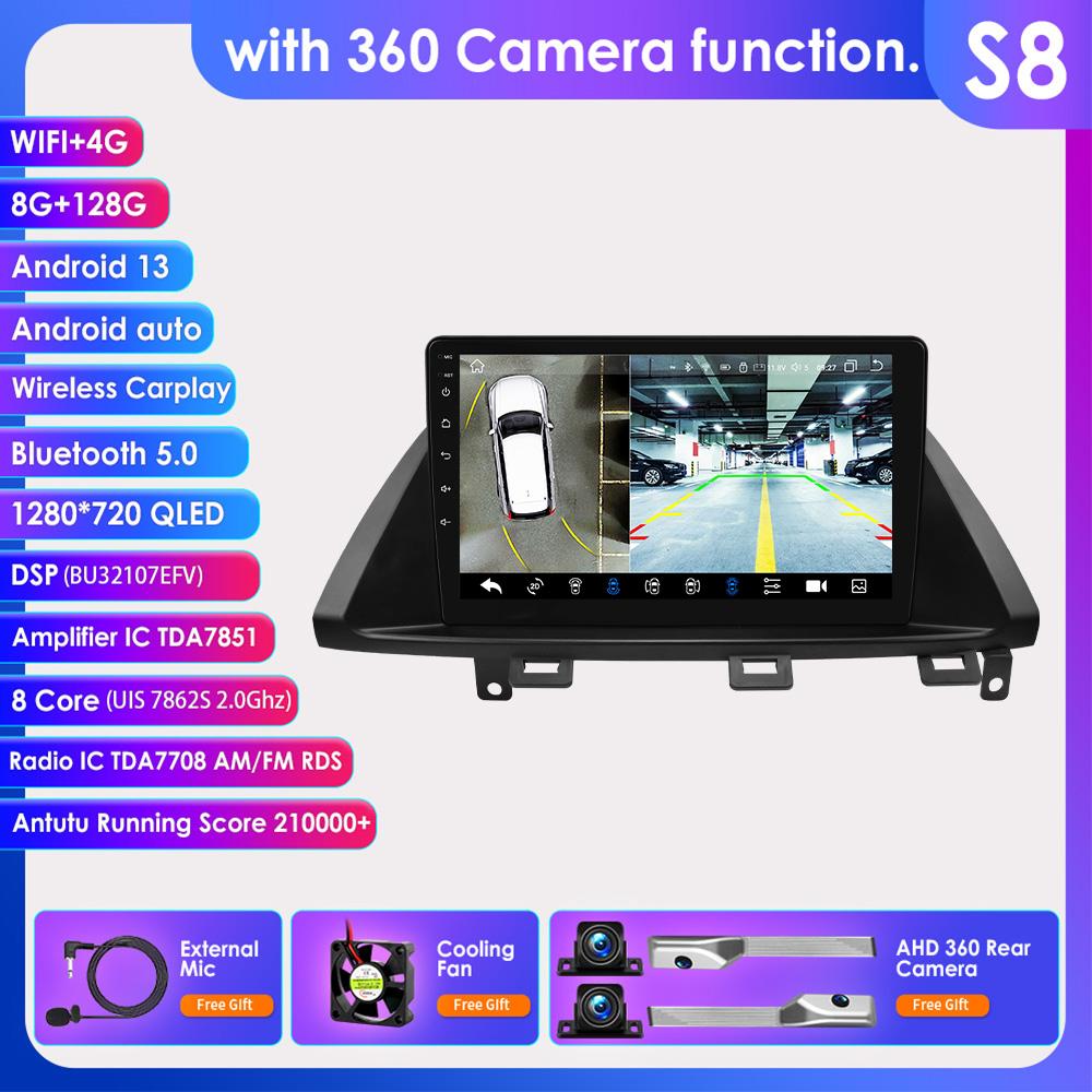 

Hizpo 4G-LTE Carplay Android Auto Stereo for Honda Odyssey 2005 - 2010 Car Radio Multimedia Player Navigation Stereo Intelligent Screen DSP 5G WIFI S8 8Core 8G 128G 360