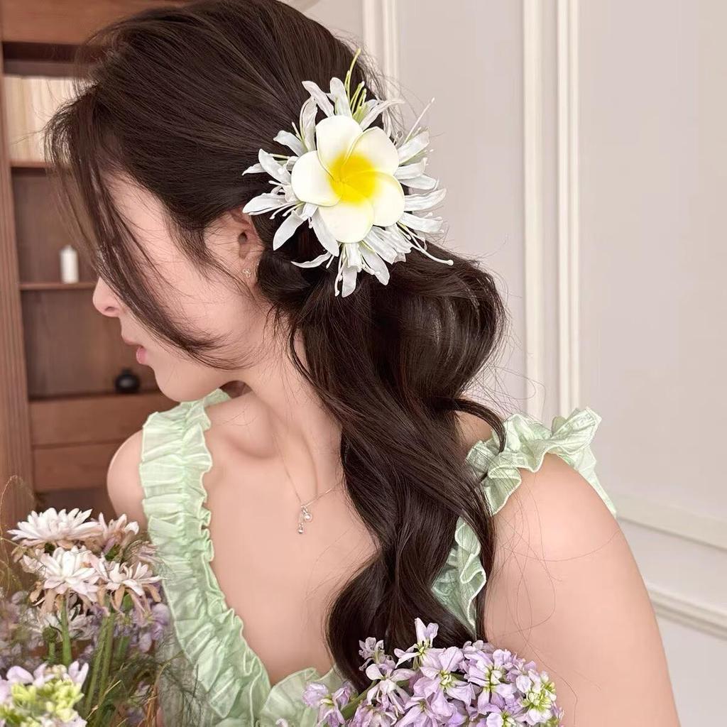 Fairy Butterfly Tassel Claw Clip – Transparent White Mori Style Hair Accessory