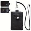 RFID Blocking Small Wallet with ID Window Zip Id Case Wallet with Lanyard Keychain for Cards Cash Travel Women Men