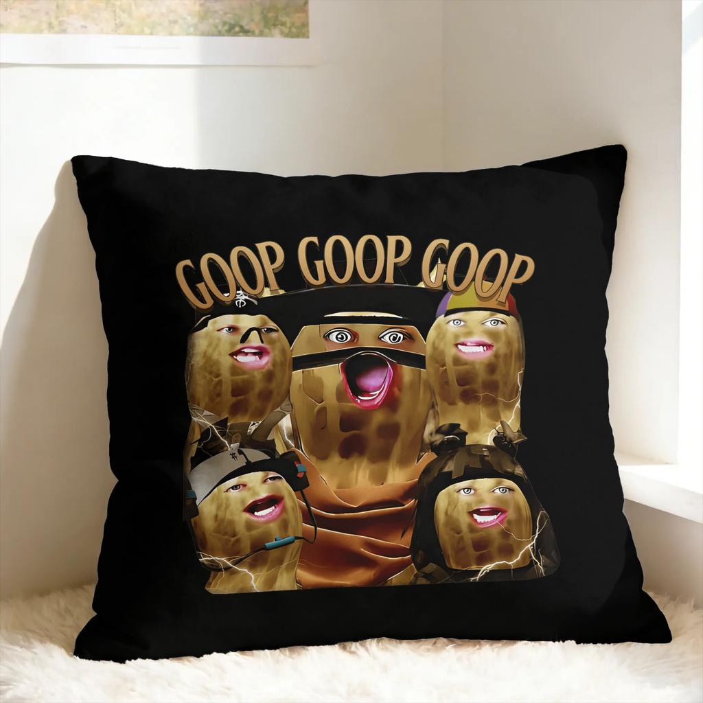 The Burnt Peanut GOOP Meme Pillow Cover Soft Cushion Cover Cute Funny Pillow Case For Living Room Bed Chair