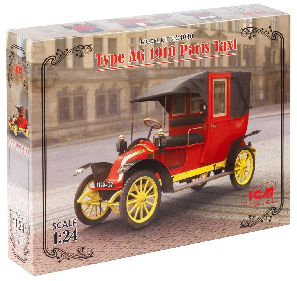 ICM 1/24 Scale Renault Type AG 1910 Taxi Plastic Model 24030