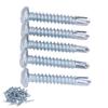 50 Pcs Round Head Self Drilling Screw 4.2x25mm Galvanized Steel Drill Screws for Furniture Repair