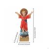 Red Robe Jesus Figurine Christmas Decoration Child Statue Gift Idea Arms Raised Saint