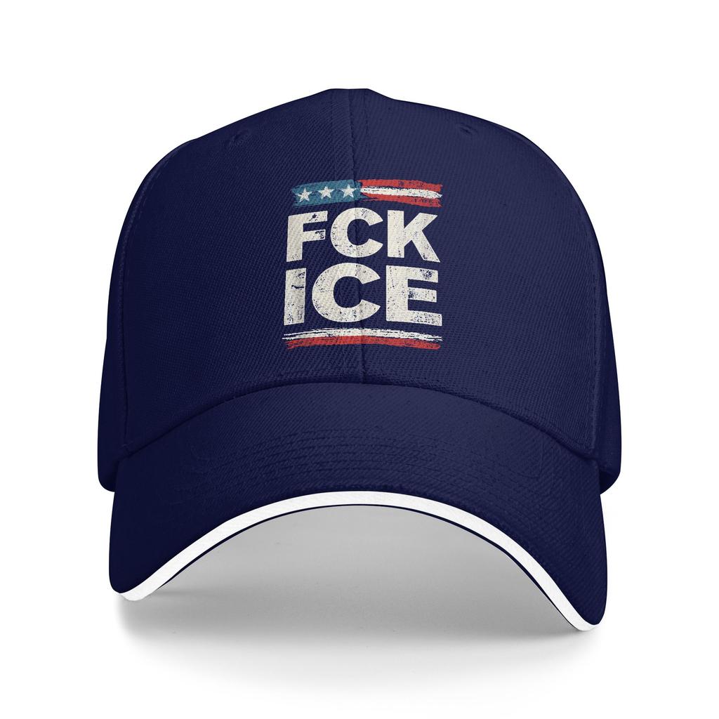 Retro Vintage F ICE US Flag Distressed Baseball Cap Fitted Retro Men Hip Hop Hats Hot Sale Print Hiking Fishing Baseball Caps