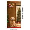 Sitting Santa Claus Linings for Christmas Doors Christmas Decorations 2025 Santa with Puppy Door Cover Indoor And Outdoor Decors