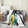 Cute Cartoon Dragon Fleece Throw Blanket Polka Dot Mushroom Twin Size Plush Jungle Butterfly Fantasy Western Dragon Bed Sofa Cov