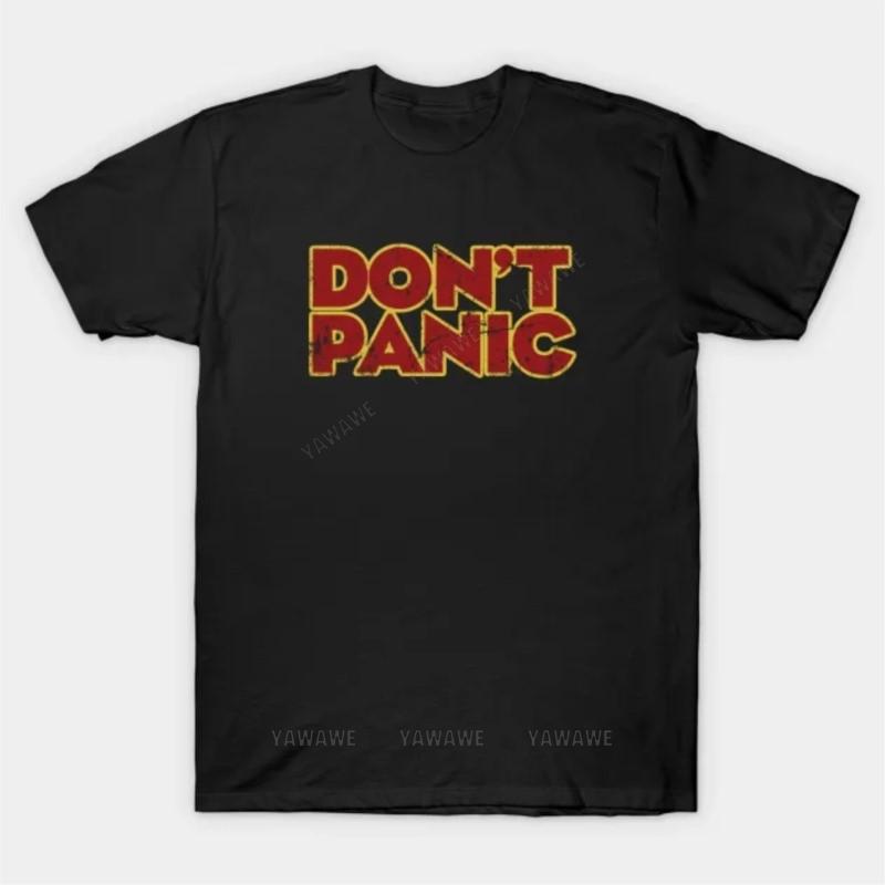 

Hot sale summer teeshirt brand tshirt for men Dont Panic T Shirt male fashion cotton tshirt casual unisex short sleeve tops S