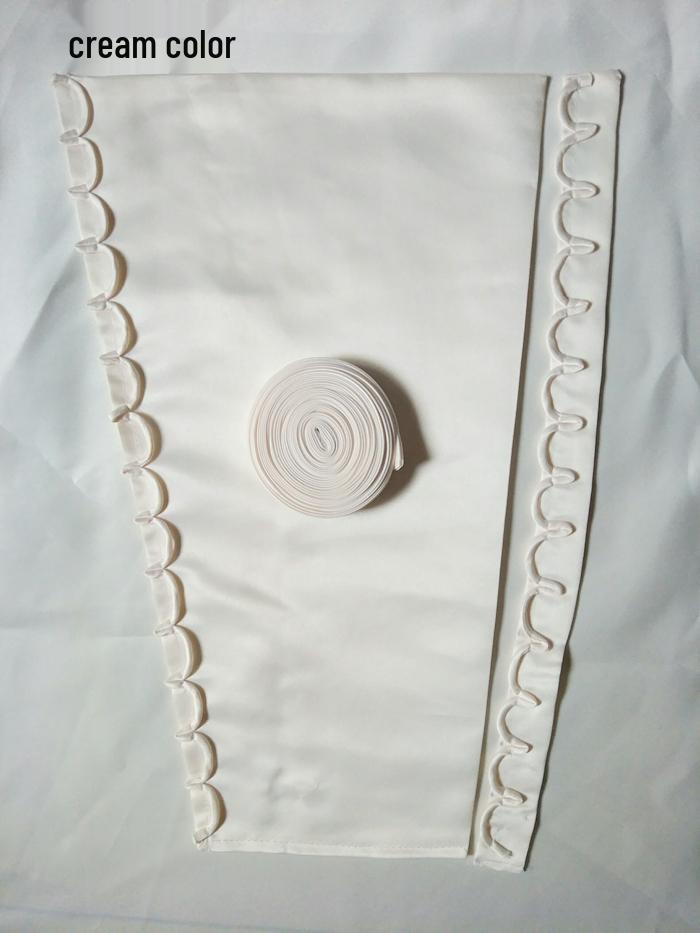 Dreiteiliges Mehrfarbiges Satin-Hochzeitskleid-Accessoire-Set: Reißverschluss hinten zu Korsett-Umwandlung mit Einsatzelement, Knöpfen und Schnur.