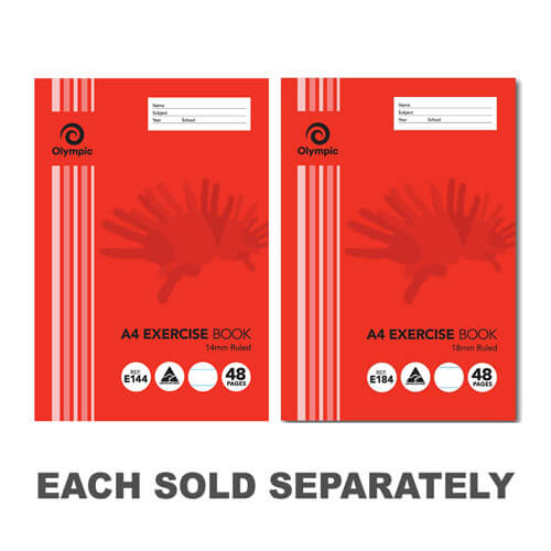Olympic A4 Ruled Non-Dotted Exercise Book 48pg (20pk)