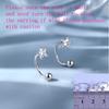 VENTFILLE 925 Sterling Silver Star Flash Crystal Summer Small Fresh Female 2022 New Trendy Personality Earrings