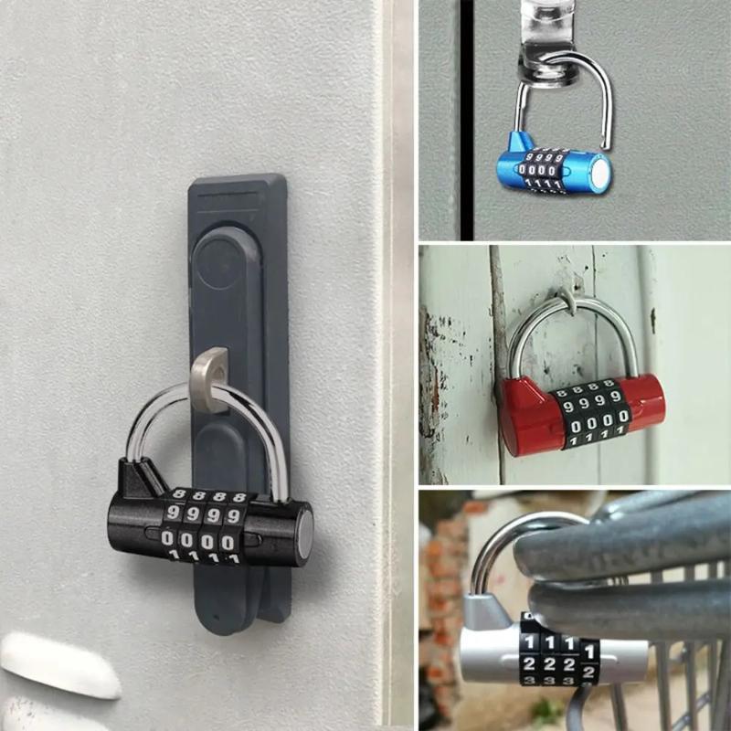 4 Digit Number Combination Travel Password Lock Combination Padlock Zinc Alloy Safely Code Lock