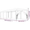 319247 vidaXL Party Tent and 10 Mesh Sidewalls Blue 3x12 M HDPE