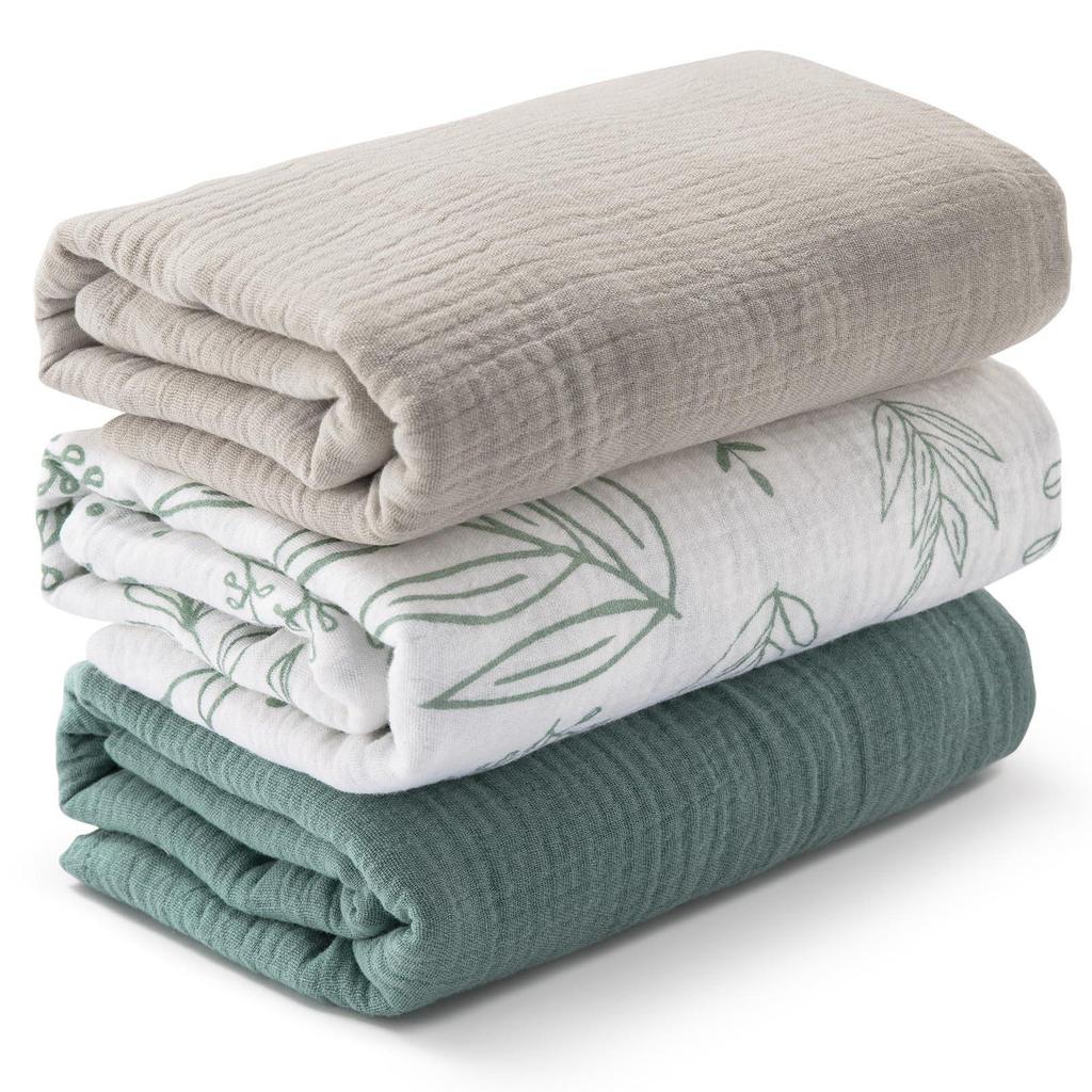 Newborn Muslin Swaddle: Soft, Breathable Blanket for Wrapping, Burping & Bathing - Perfect Baby Gift