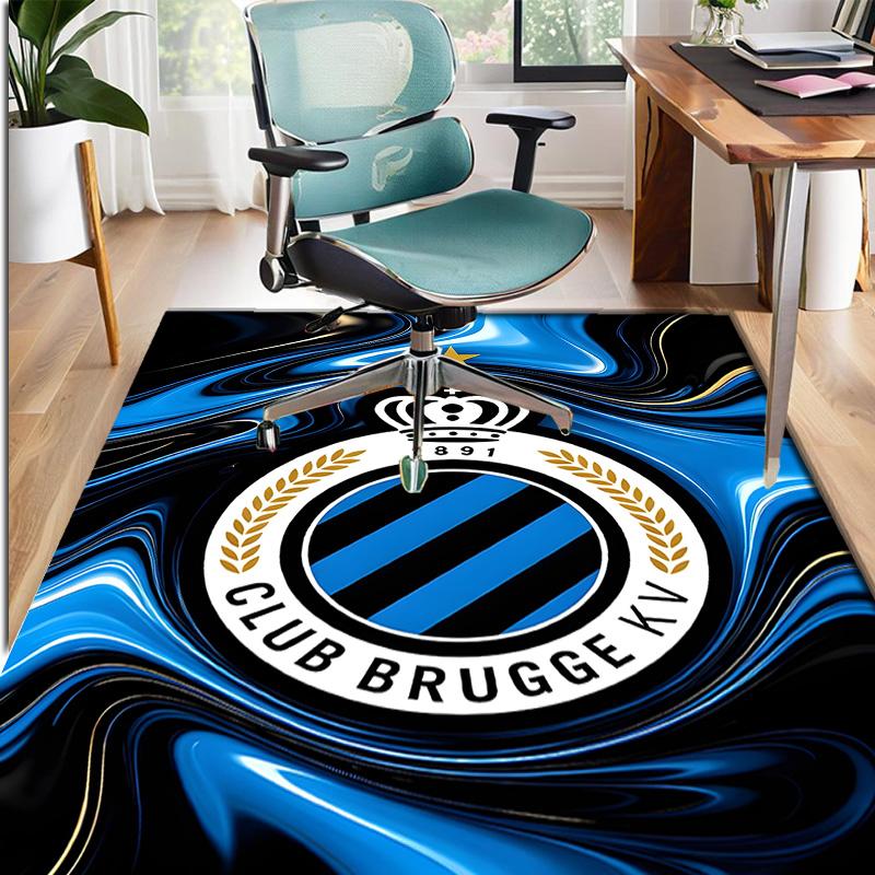 Club Brugge K V Pattern Rug, Indoor/Outdoor Mat, for Picnic, Gameroom, Bedroom, Office, Living Room, Home Decor Carpet, Birthday Gift