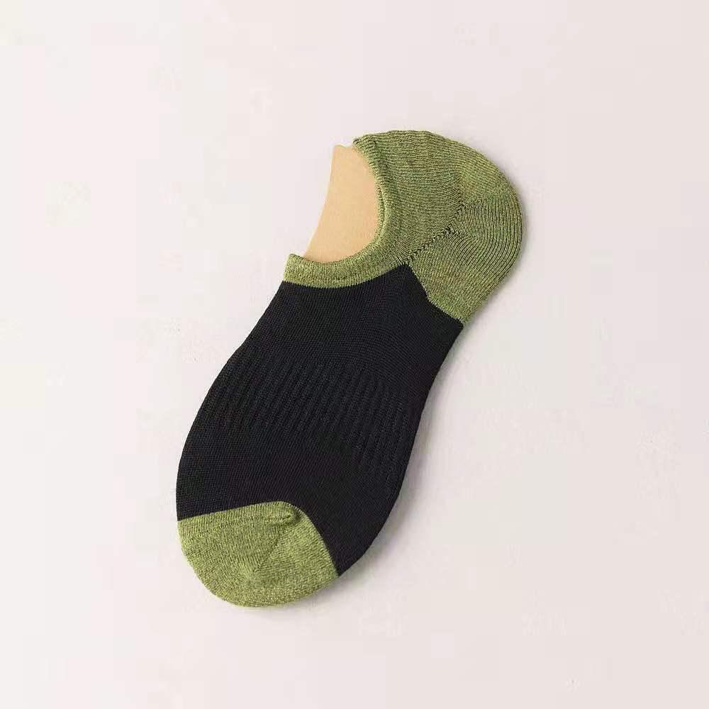 

Men s Retro Style Non-Slip Silicone Low-Cut Invisible Boat Socks - Thin & Breathable for Summer One Size [Silicone Non-slip]