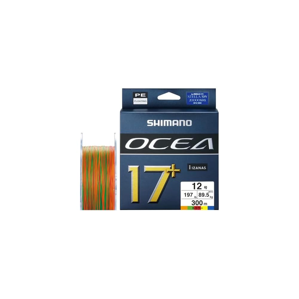 Shimano Ocea 17+ PE Fishing Line 300m 12号 (197lb) 5 Colors