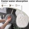 2PC Wipe Hands Towel Ball with 2 Hooks  Super Absorbent Health Microfiber Chenille Soft Towels Bathroom Kitchen Supplies