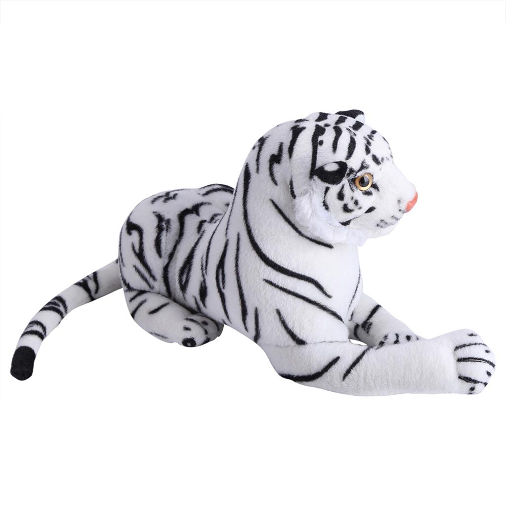 Artificial Tiger Plush Animal Realistic Big Cat White Soft Stuffed Toy Pillow