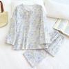 2026 New Women's Spring and Autumn Pajama Set 100% Cotton Gauze Long Sleeve Long Pants Thin Home Clothes Two Piece Set