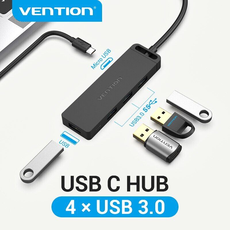 

USB C HUB 4 Ports USB Type C to USB 3.0 Multi HUB Splitter for Xiaomi MacBook
