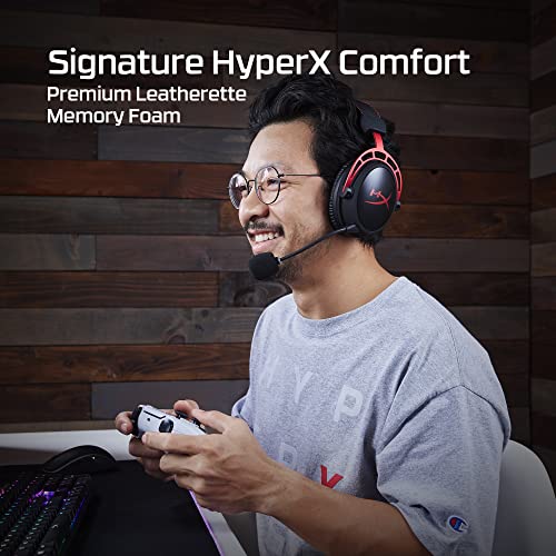 HyperX Cloud Alpha Wireless Gaming Headset with 300-Hour Battery Life and DTS Audio, Red, for PC/Switch (4P5D4AA)