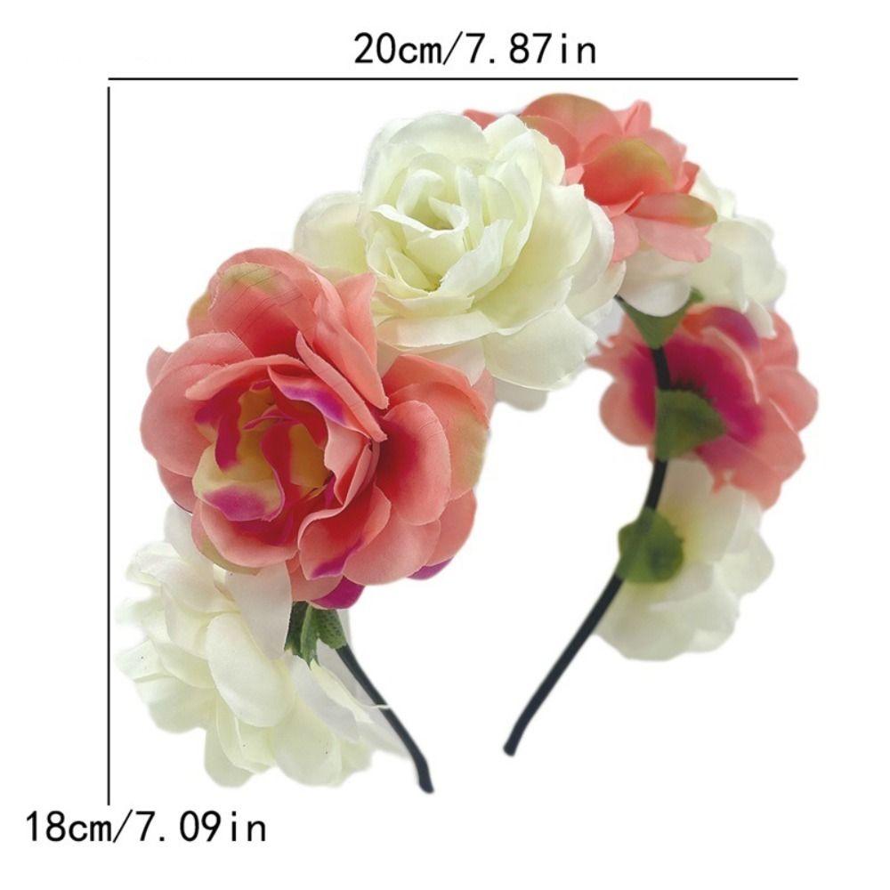 Věnec Dekorace Věnec čelenka Simulace Růže Květinové koruny Květinové čelenky Party