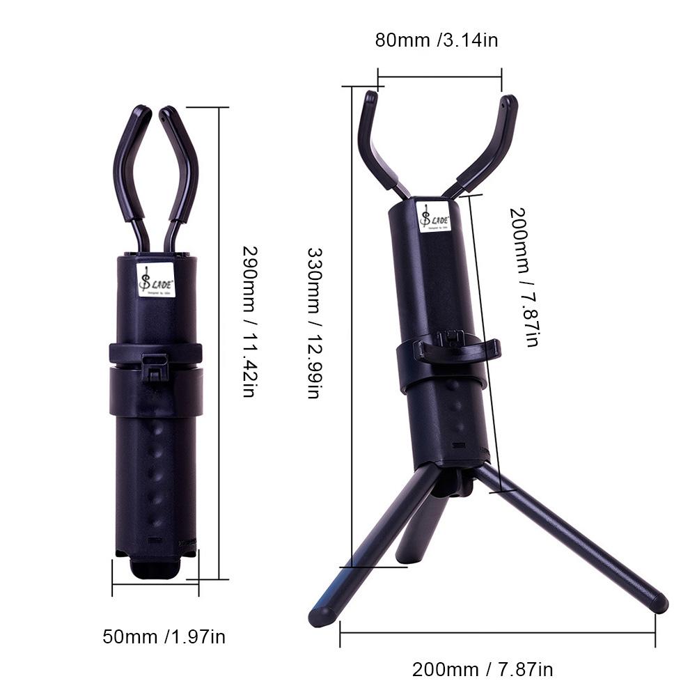 Foldable Alto Saxophone Stand with Carrying Bag Saxophone Bracket Anti-Slip Triangle Base Design Woodwind Protection Accessories