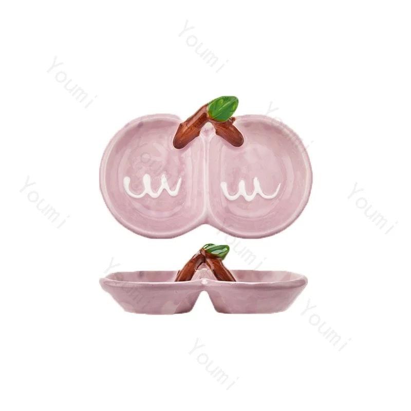 Creative Irregular Ceramic Soy Sauce Dish Korean Style Restaurant Kimchi Dish Home Exquisite Afternoon Tea Fruits Snack Plates