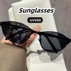 Advanced Metal Cat-Eye Sports Sunglasses Trendy Personality Travel Beach Street Photography Uv400 Protection Shades Glasses