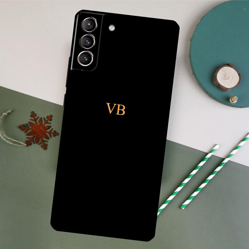 Pastel Custom Initials Monogram Case For Samsung Galaxy S23 Ultra S8 S9 S10 S22 Plus Note 10 20 Ultra S20 FE S21 FE Cover