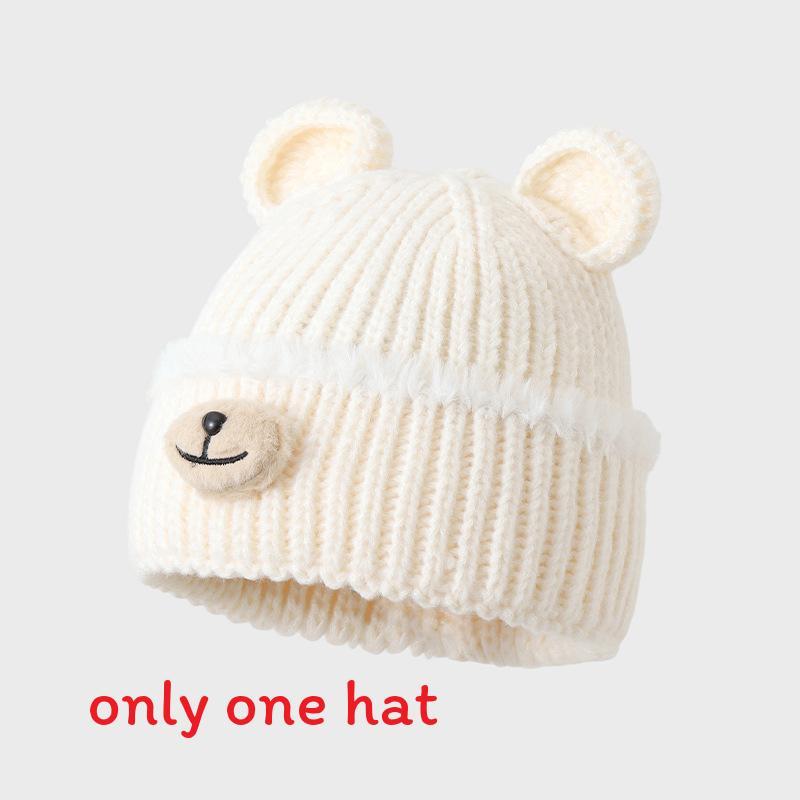 Cute Bear Hat For Women Winter Warmth Knit Windproof Cap For Casual Wear