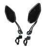 2pcs Bike Mirrors Adjustable Black Aluminum Alloy Bike Rear View Mirror for Mountain Bike Electric Bike Motorcycle