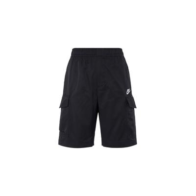 Shorts Esportivos Casuais de Cor Sólida com Logo Masculino Preto DN4469-010