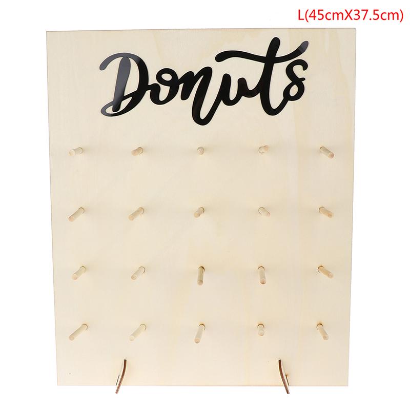 

Деревянная настенная подставка для пончиков Декор для вечеринки с пончиками Подставка для пончиков Декор для свадебной вечеринки 45*37.5cm