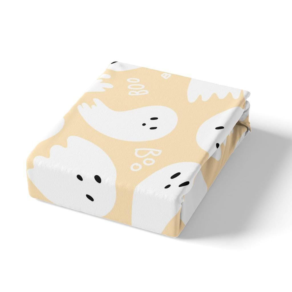 Halloween Ghost Pattern Bed Hat Three-Piece Digital Printing Bedding Bed Hat Three-Piece Set Children And Adults