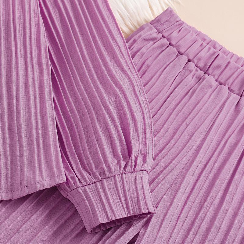 Girls Autumn New Children's Clothing Single-breasted Long-sleeved Tops+trousers 2Pcs Suits Children Colthes