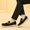 Leather Shoes Man Casual Loafers Luxury Design Slip on Male Dress Shoes Leisure Style Big Size Outdoor Wear-resistant Sole