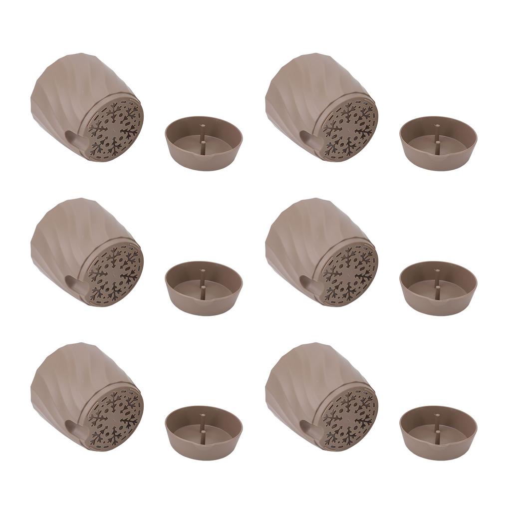 6pcs Plastic Flower Pot Gardening Plant Container Lightweight Plastic Planter for Home Balcony