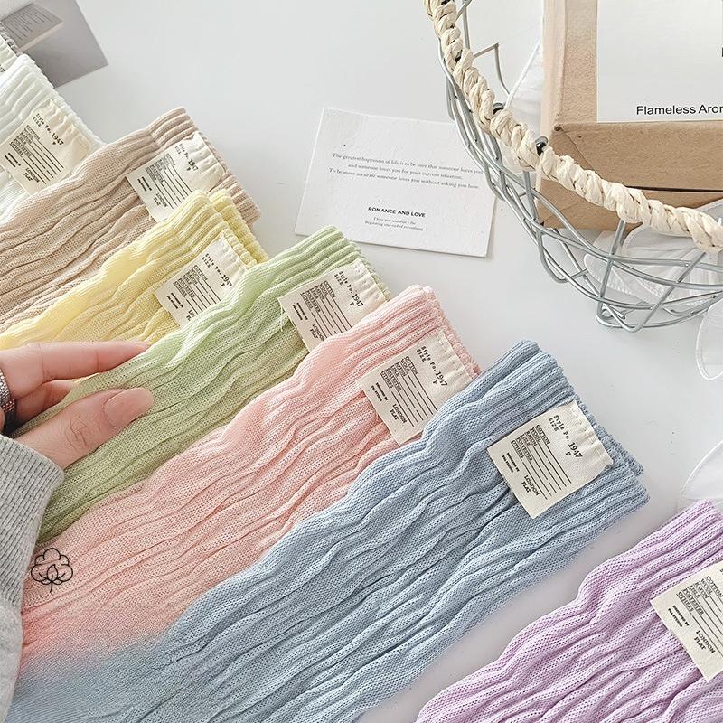 Lolita Girls Solid Color Socks Loose Long Summer Socks Middle Tube Japanese College Princess Socks Sweet JK Streetwear Hosiery