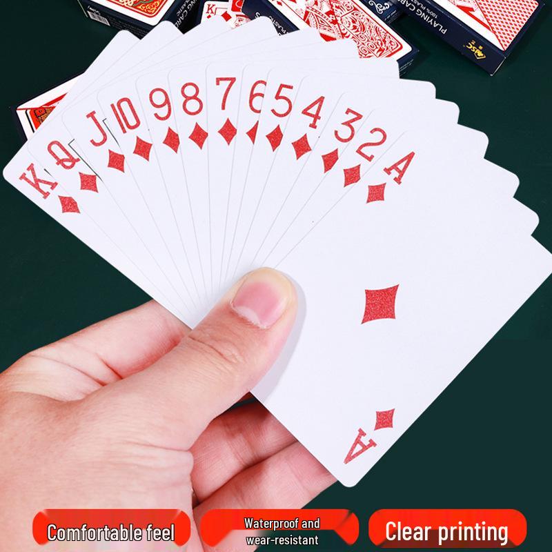 Premium Frosted Golden PVC Poker Cards: Waterproof, Durable, Washable, Fold-Resistant, Perfect for Guandan and Doudizhu.