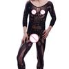 Gentleman Underwear Novelty Male Bodysuit One-Piece Fishnet Clothing Funny Men Jumpsuit Sexy Lingerie Man Sissy Sleepwear Black