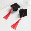 5/10Pieces Mini Graduation Hats For Christmas Home Decoration Graduation Wine Bottle Decor DIY Children's Hair Card Accessories