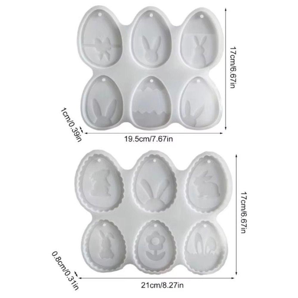 Cartoon Easter Bunny Pendant Mold Cute Drop Glue Plaster Mold  Happy Easter Decor