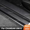 For CHANGAN UNI-S 2024 2025 Car Door Sills Scuff Plate Threshold Protector Interior Imitation Carbon Fiber Accessories