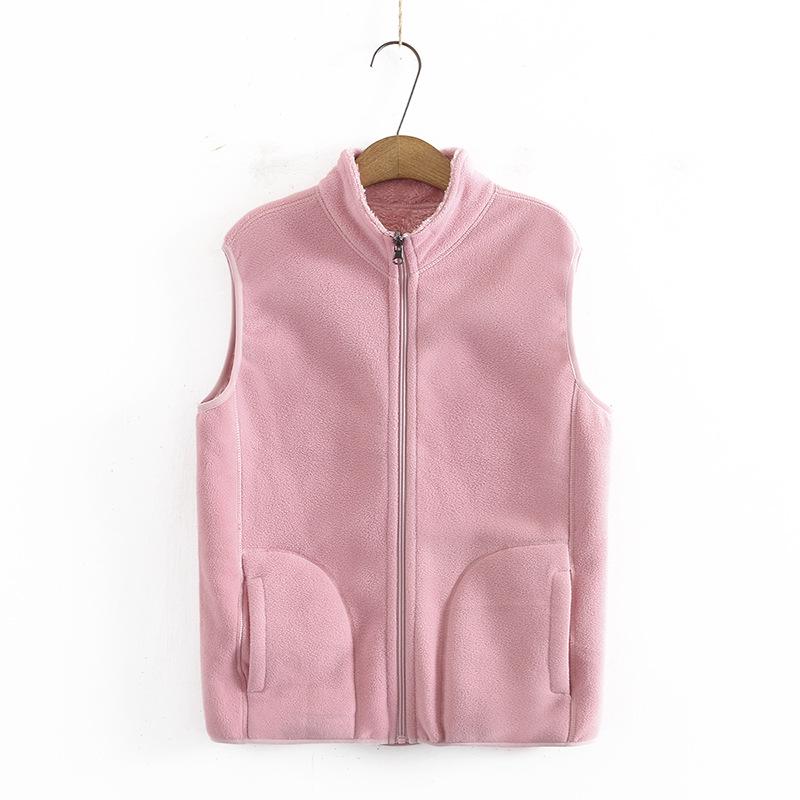 Women's Reversible Fleece Vest - Fashionable, Warm, Sleeveless Jacket for Autumn/Winter