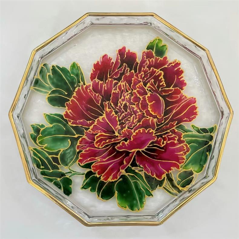 Hand-Painted Glass Plate DIY Kit: Jewelry or Fruit Plate for Mother's Day, Salon Team Building, or Handmade Activities