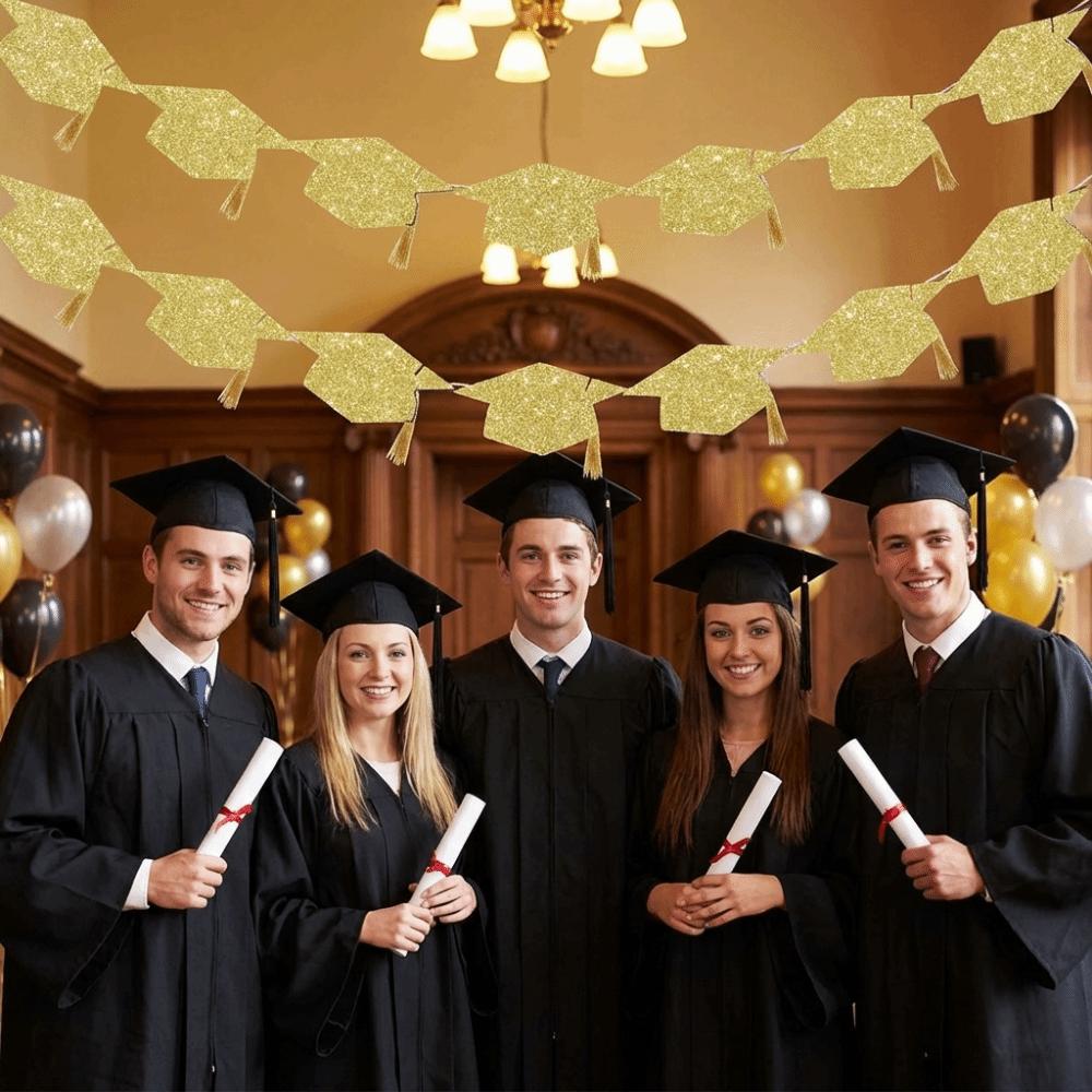 2Pcs with Tassels Graduation Party Banner Graduation Party Hanging Decorations Graduation Party